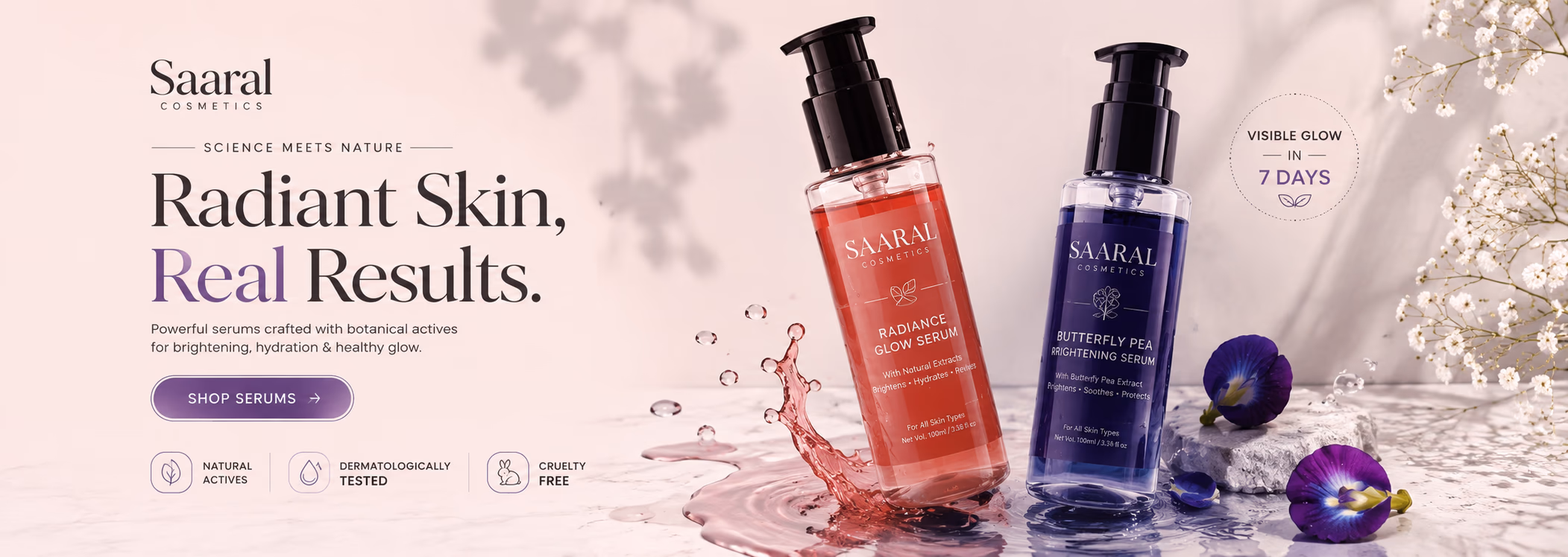 Saaral Butterfly Pea Collection — luxury botanical skincare